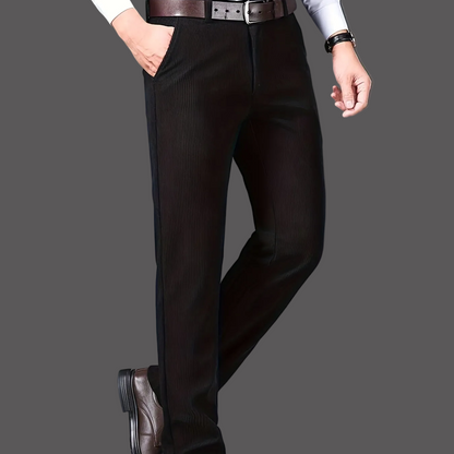 Herren Kordhose, gerade geschnitten, warm, Business Anzughose