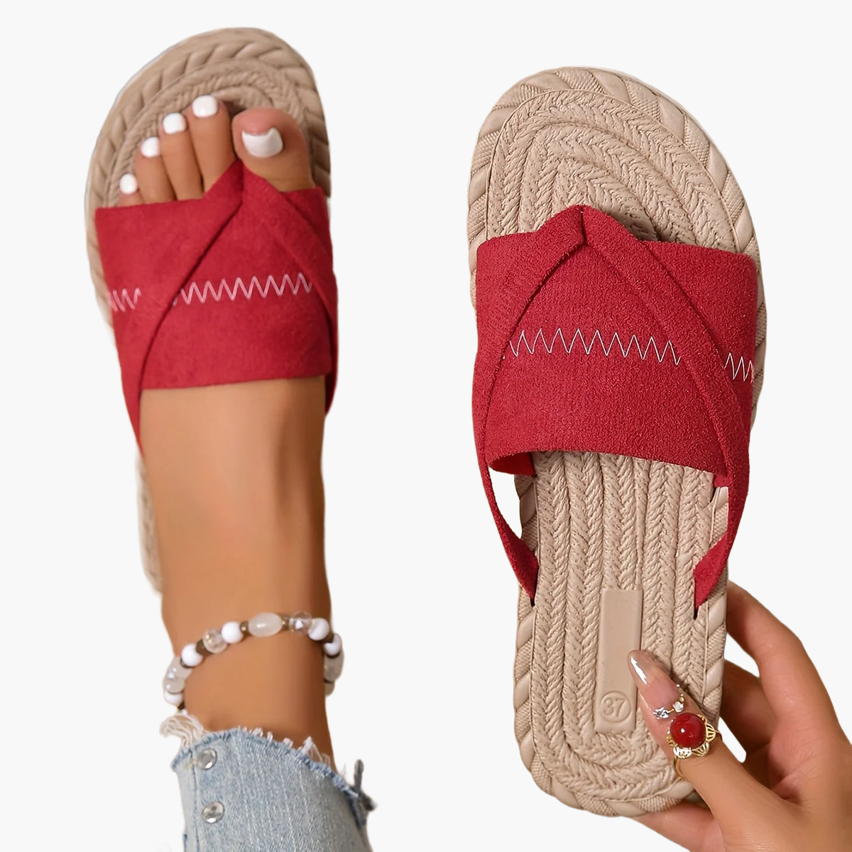 Damen Slipper mit Kreuzriemen – Modische Freizeitschuhe für Sommer & Alltag