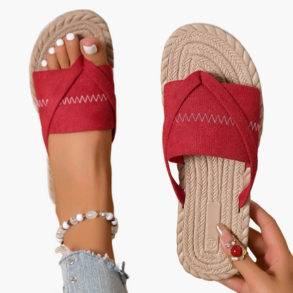 Damen Slipper mit Kreuzriemen – Modische Freizeitschuhe für Sommer & Alltag