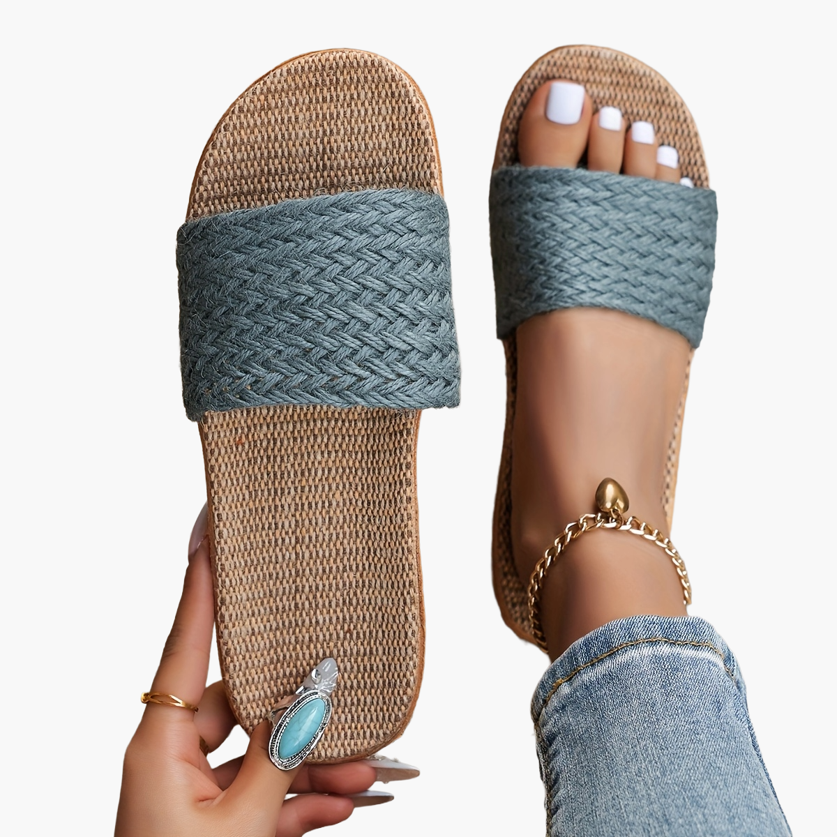 Damen Sommer Pantoletten Komfort Casual Hausschuhe – Modische Slipper für Freizeit und Alltag