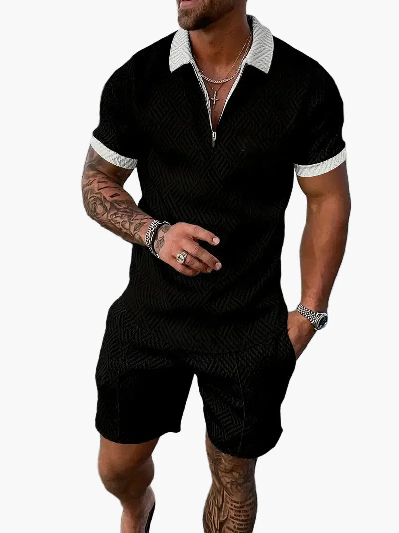 Herren Poloshirt & Shorts Set – Modernes Freizeit-Outfit für Sommer & Urlaub