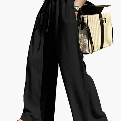 Damen Weite Sommerhose mit Kordelzug – Eleganter Freizeit-Stil für Alltag und Urlaub