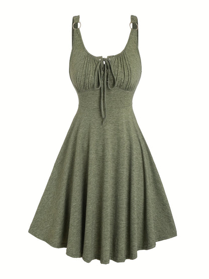 Damen Skaterkleid mit Schnürung – Freizeitkleid für Alltag und Urlaub