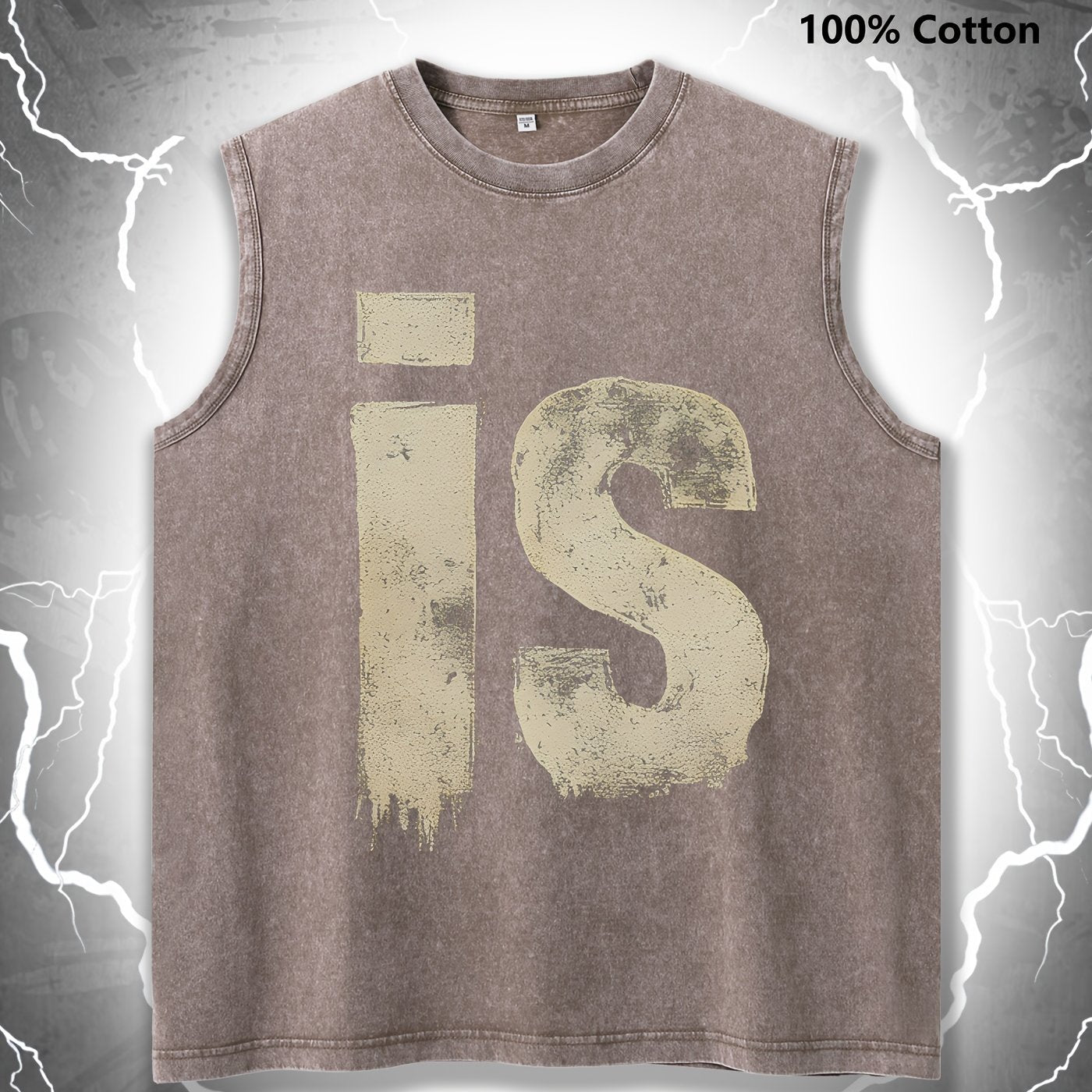 Herren Urban Streetwear Muskelshirt mit Vintage Print und lässigem Schnitt