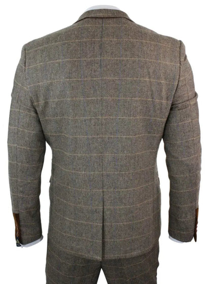 Dreiteiliger Herrenanzug im Vintage-Look mit Karomuster