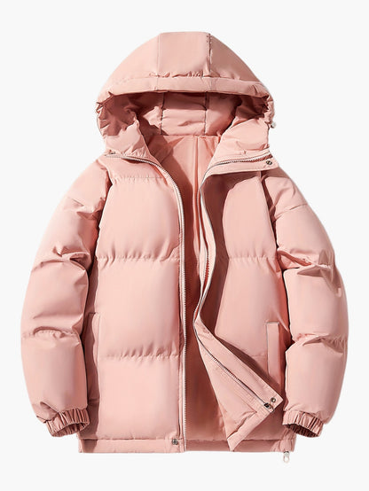Herren Winter Steppjacke mit Kapuze – Casual Outdoor Pufferjacke
