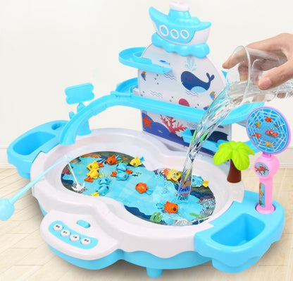 Elektrisches Angelspiel für Kinder – Musikspielzeug und Lernspiel – Puzzle Angeln mit Bahn – Jungen & Mädchen