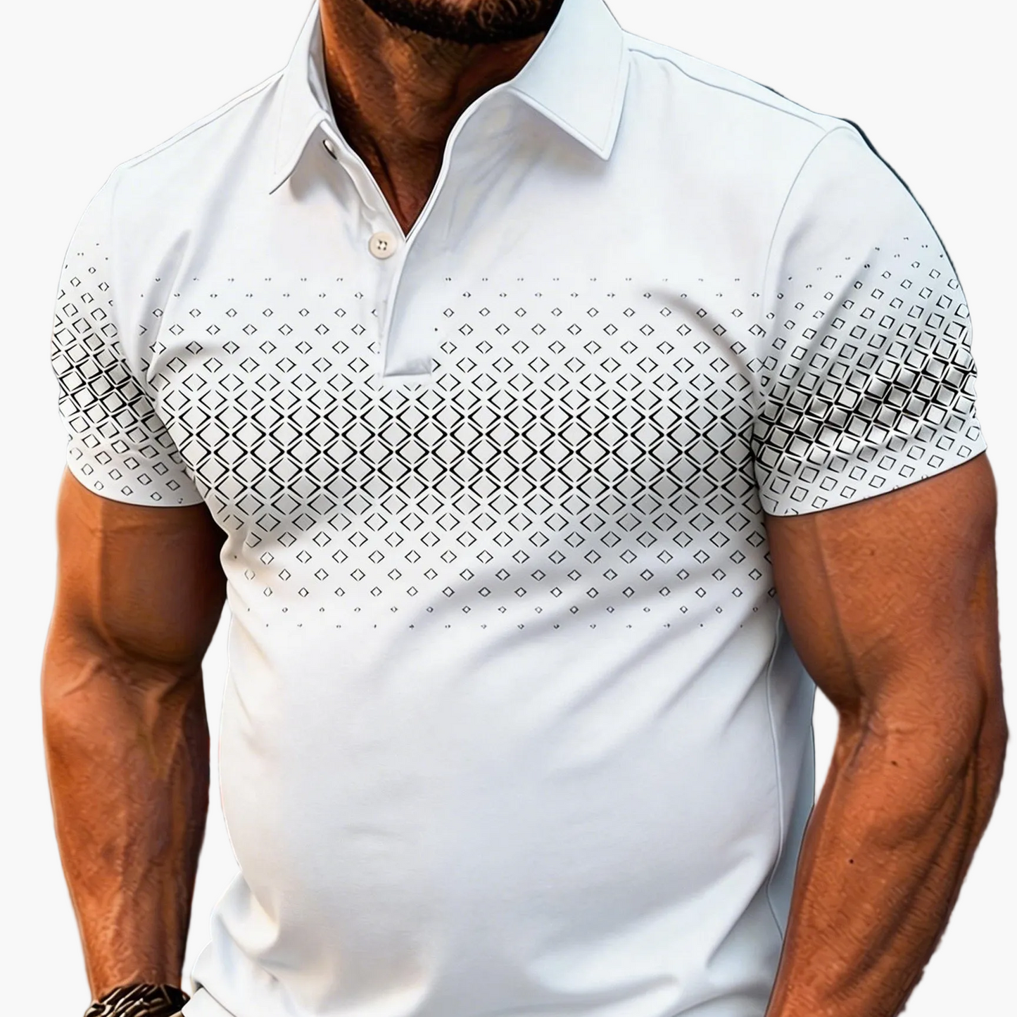 Herren Poloshirt mit modernem Muster – Stilvolles Freizeitshirt für Alltag und Ausgehen