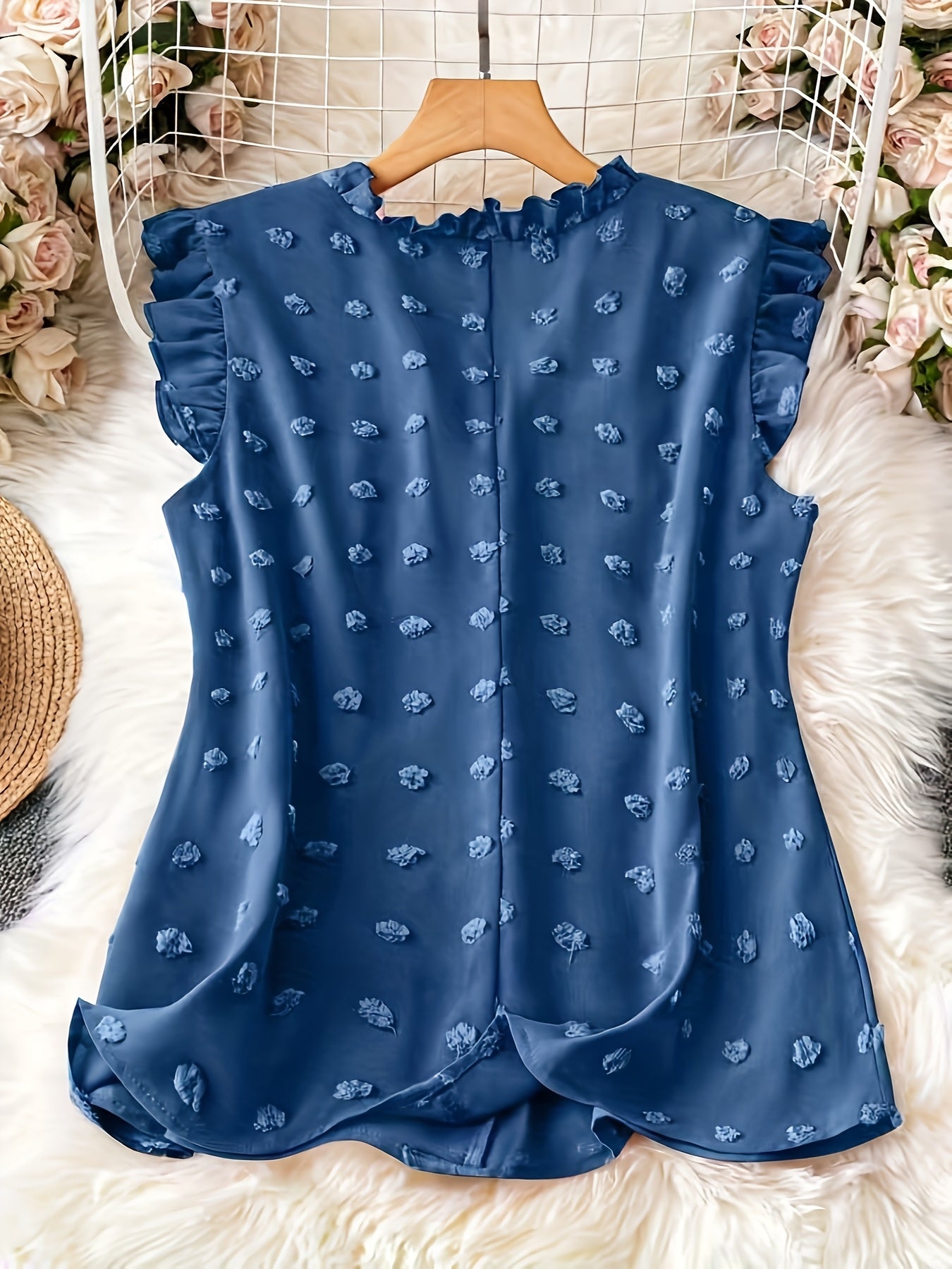 Damen Bluse Elegant mit Volants und Rüschenärmeln – Perfekt für Freizeit & Büro