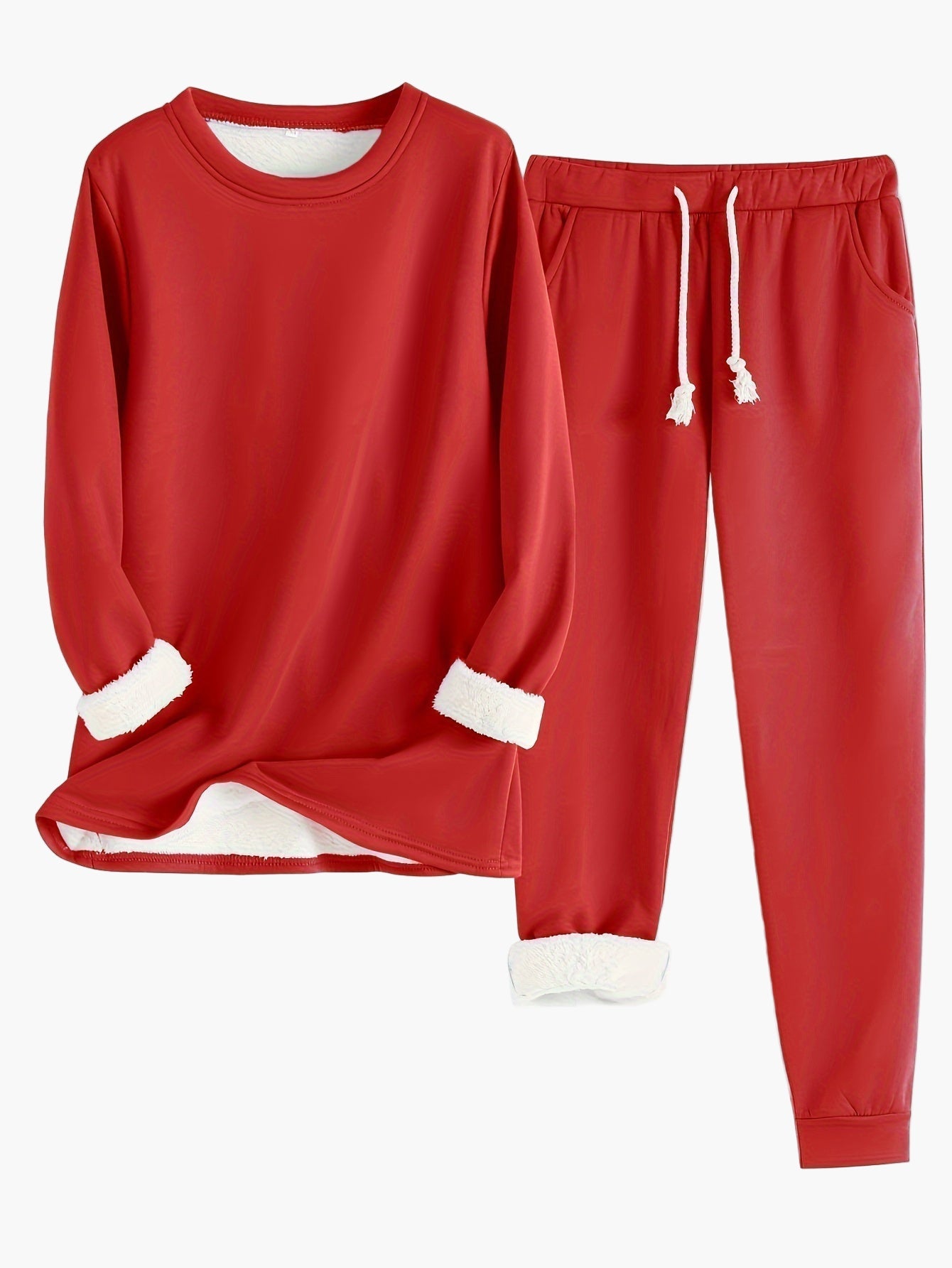 Damen Kuschelige Lounge-Set Zweiteilig – Bequemer Hausanzug für Alltag & Freizeit