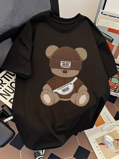 Herren Streetwear T-Shirt mit Bären-Print und Urbanem Design – Lässiges Mode-Statement