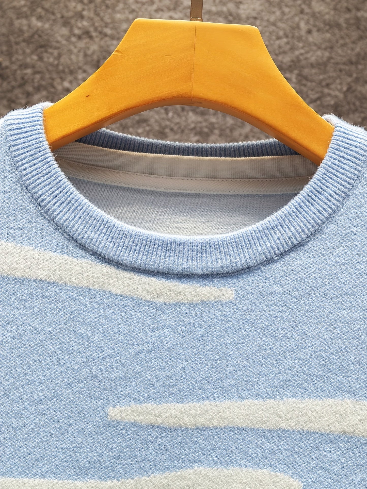 Herren Pullover mit Landschafts- und Kuhmotiv – Casual Strickpullover für Herbst und Winter