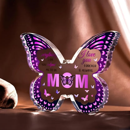 Muttertag Deko Schmetterling Geschenk für Frauen – Elegante Tischdekoration mit Spruch für Mama, Dankeschön Muttertagsgeschenk