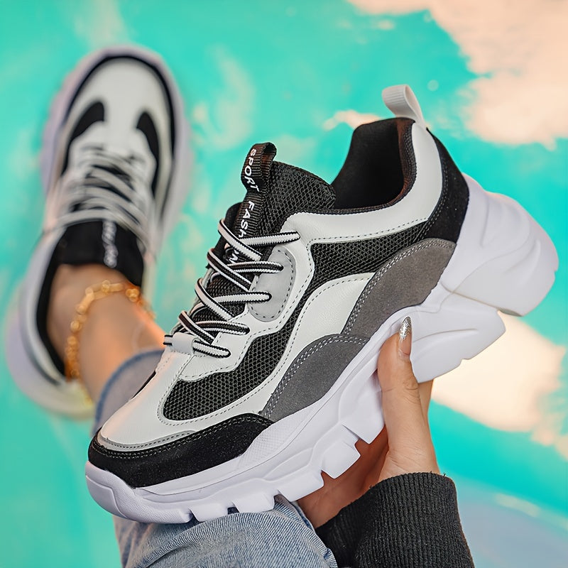 Damen Chunky Sneaker im Trendy Sport-Style für Freizeit & Alltag