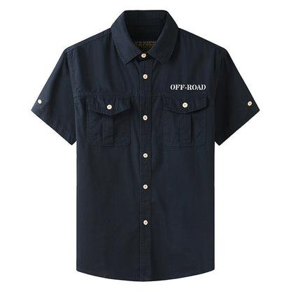 Phil – Lockeres Herrenhemd aus Baumwolle mit kurzen Ärmeln