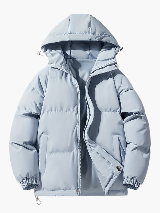 Herren Winter Steppjacke mit Kapuze – Casual Outdoor Pufferjacke