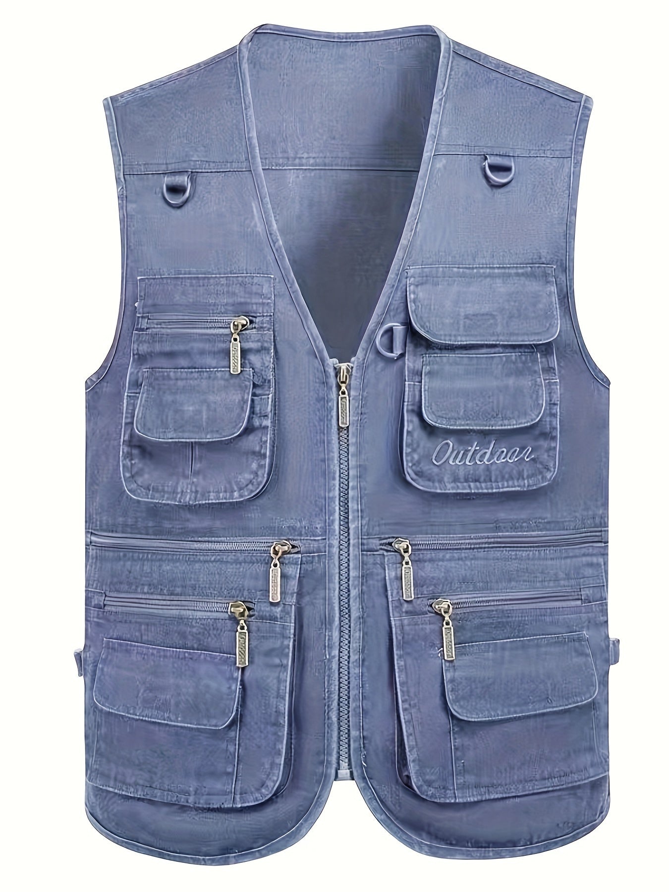 Herren Outdoor Freizeit Weste mit vielen Taschen – Angler-, Reise- & Fotografie-Weste, Utility Style