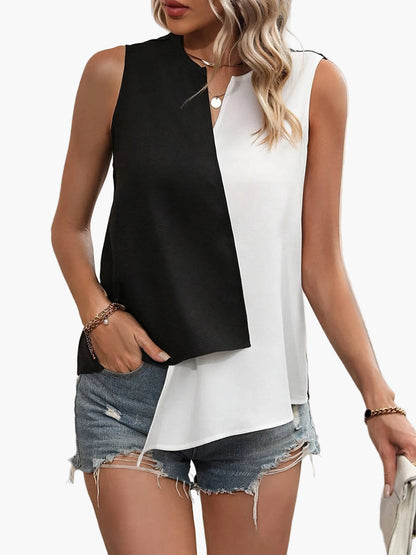 Damen Asymmetrisches Ärmelloses Top im Modernen Stil für Alltag und Freizeit