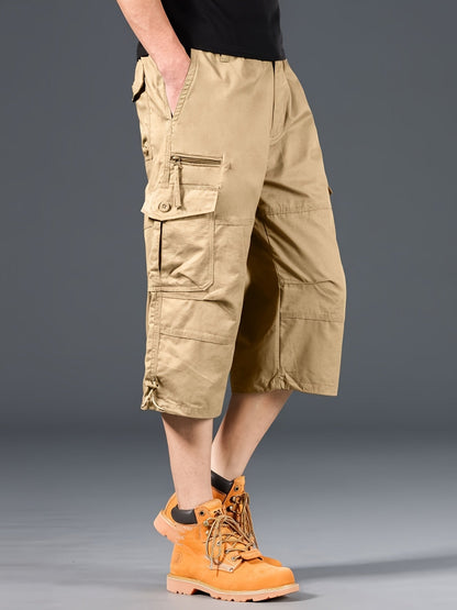 Herren Outdoor Cargo Shorts mit extra langem Schnitt und vielseitigen Taschen – Funktionale Freizeit-Bermuda