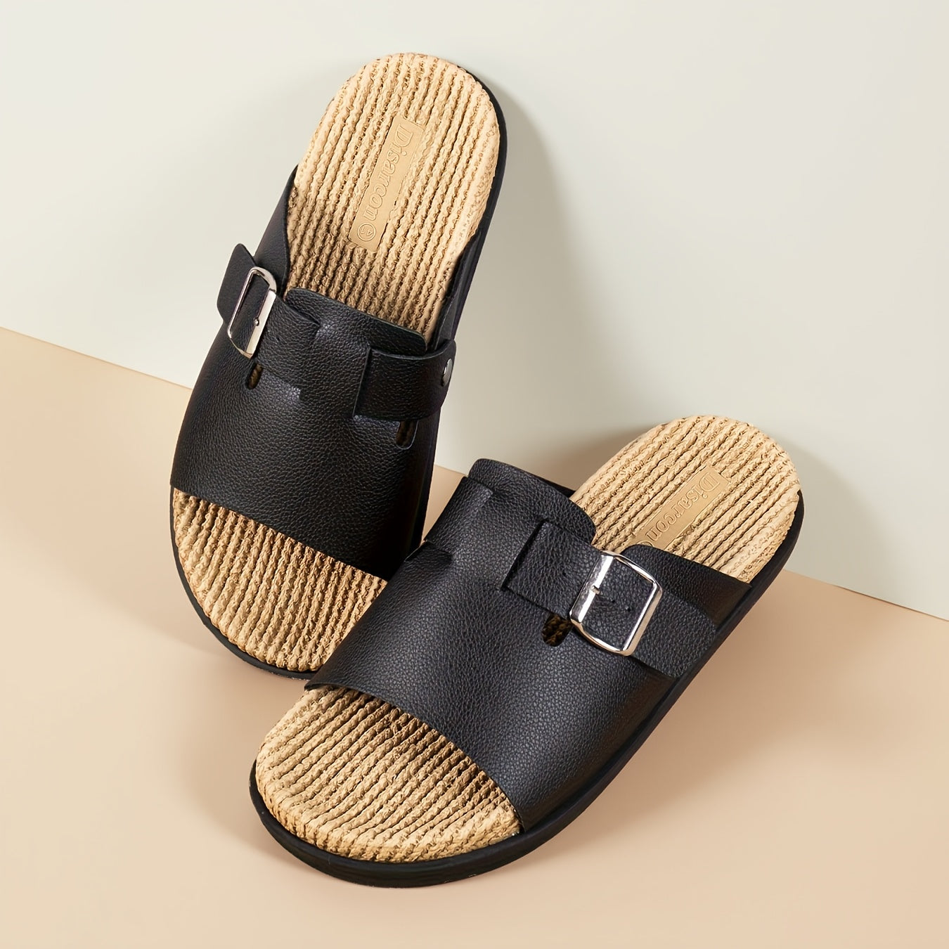 Herren Pantoletten Slip-On Sandalen mit verstellbarem Riemen – Komfort und Stil für Alltag und Freizeit