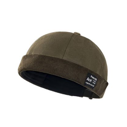 Docker Mütze Cordrand verstellbar Beige