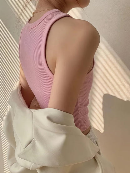 Damen Tanktop Figurbetont Sportlich Elegant – Vielseitiges Basic für Alltag und Freizeit