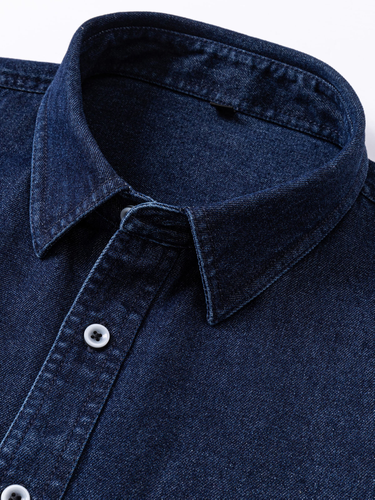 Jeanshemd Herren Langarm Regular Fit Denim-Hemd mit Brusttasche