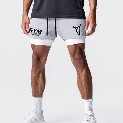 Herren Trainingsshorts 2-in-1 Performance Fitness Laufshorts
