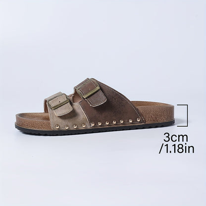 Damen Vintage Komfort Sandalen mit Schnallen – Bequeme Sommerschuhe für Freizeit & Alltag