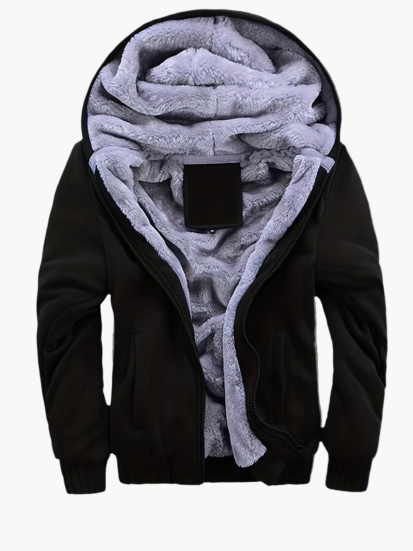Herren Winter Fleece Kapuzenjacke – Warme Freizeitjacke mit Reißverschluss für kalte Tage