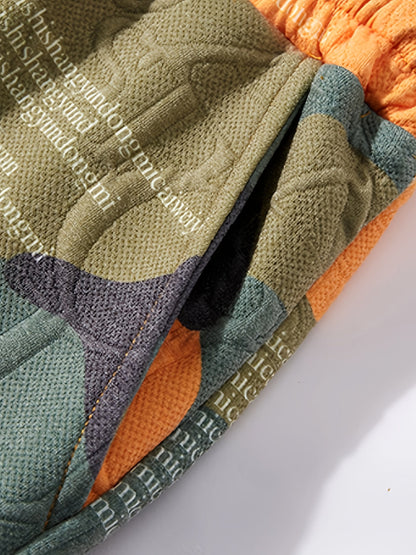 Herren Urban Style Grafik-Shorts mit Camouflage-Muster und Prägung – Freizeit & Streetwear