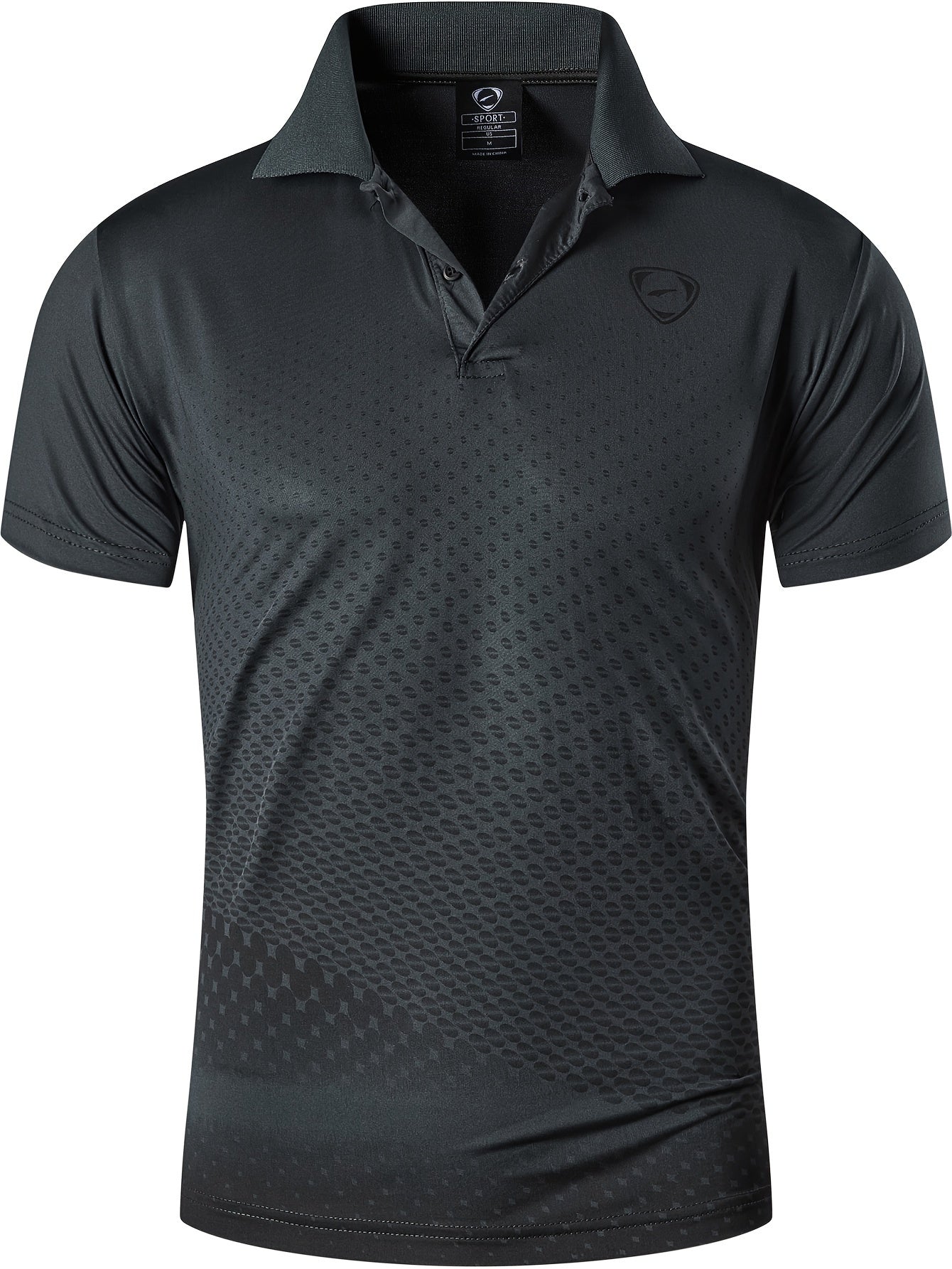 Herren Sport Polohemd mit modernem Grafikdesign – Perfekt für Training, Golf und Freizeit