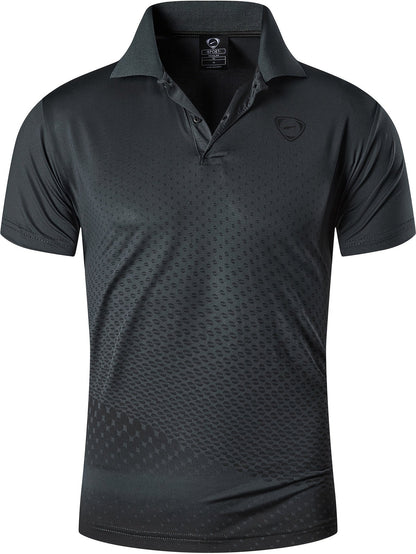 Herren Sport Polohemd mit modernem Grafikdesign – Perfekt für Training, Golf und Freizeit