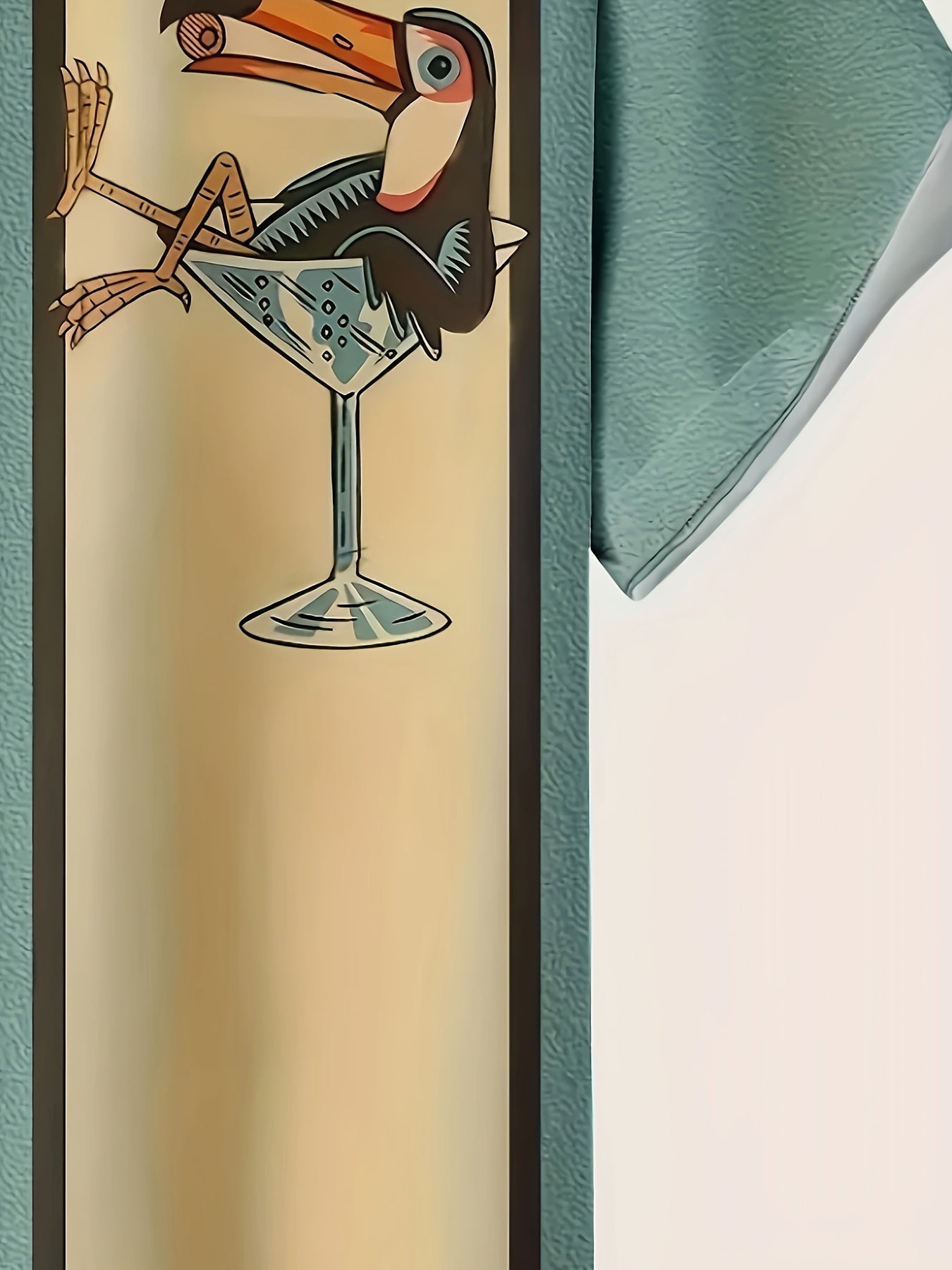 Herren Retro Strandhemd mit tropischem Print und Streifen – Perfekt für Urlaub und Sommer