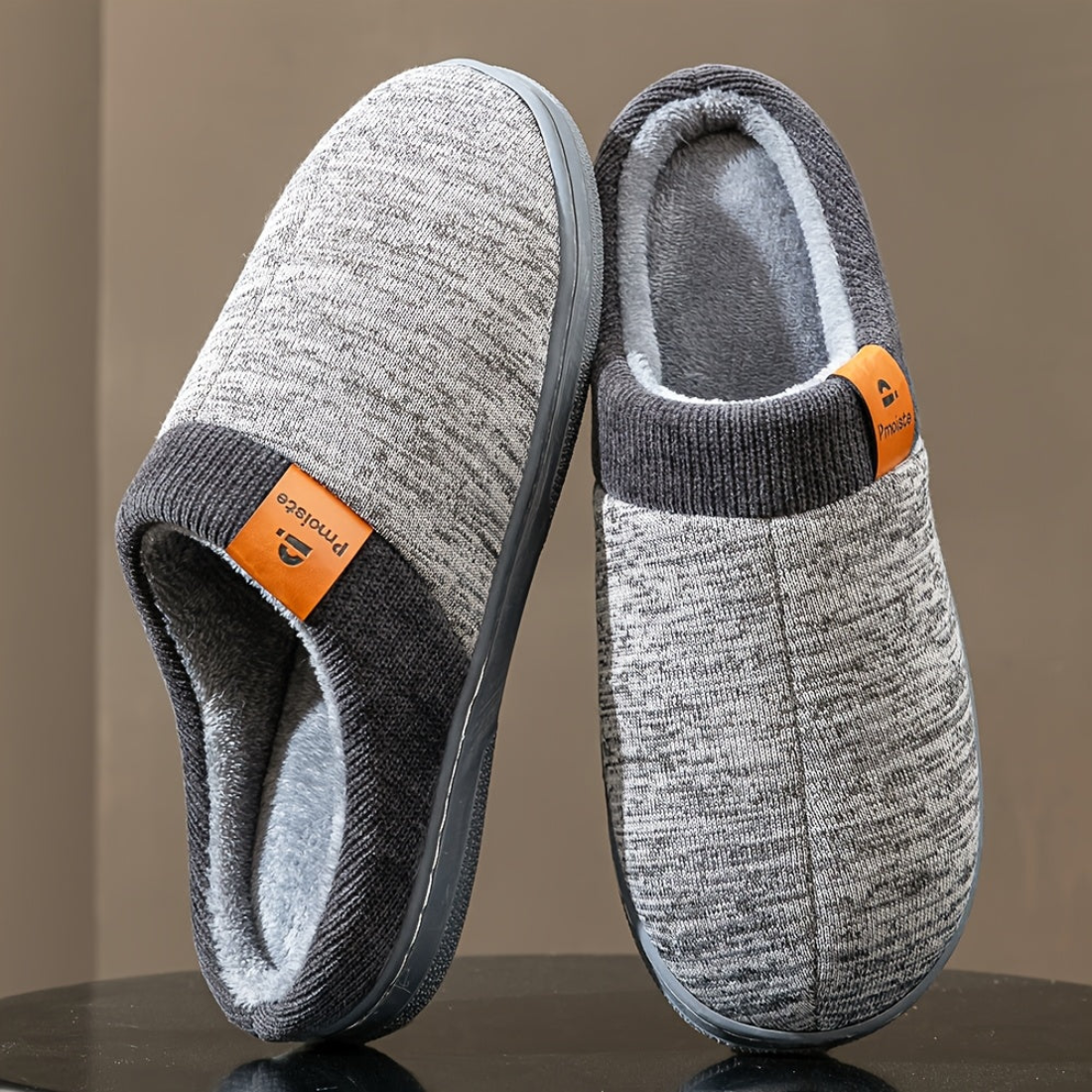 Unisex Hausschuhe zweifarbig mit weichem Innenfutter