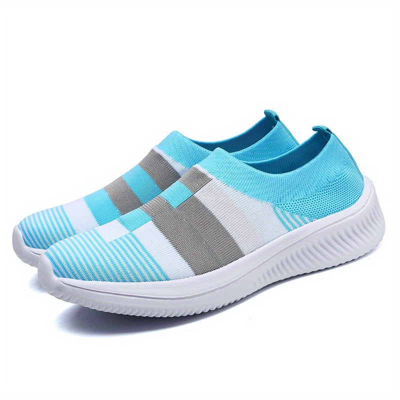 Damen Slip-On Sneaker – Bequeme Freizeitschuhe mit modernem Muster für Alltag und Spaziergänge