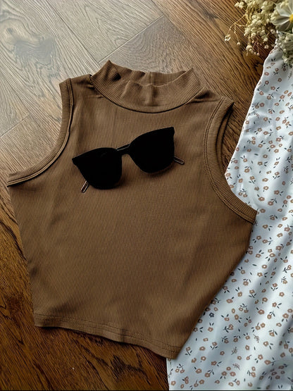 Damen Trendiges 2-teiliges Set mit Mock-Neck Top und geblümtem Maxirock für Alltag und Freizeit