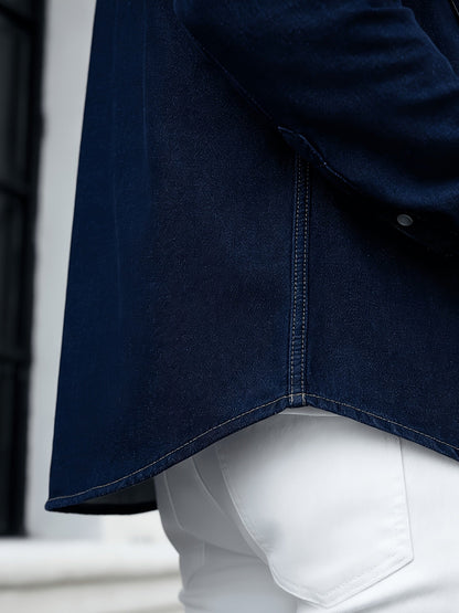 Herren Denim Hemd im Western-Stil – Lässige Mode für Alltag & Freizeit