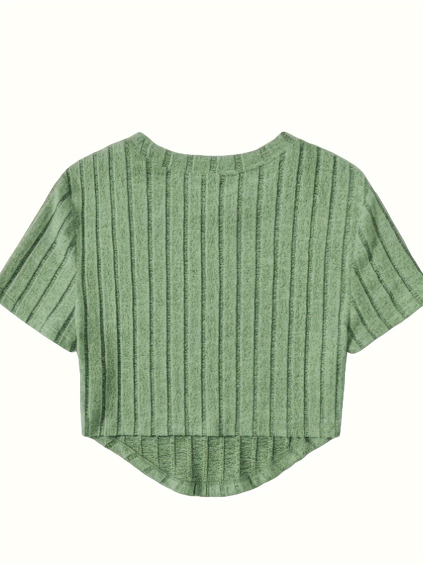 Damen Kurzarm-Ripptop im Casual-Look – Perfekt für Freizeit und Alltag
