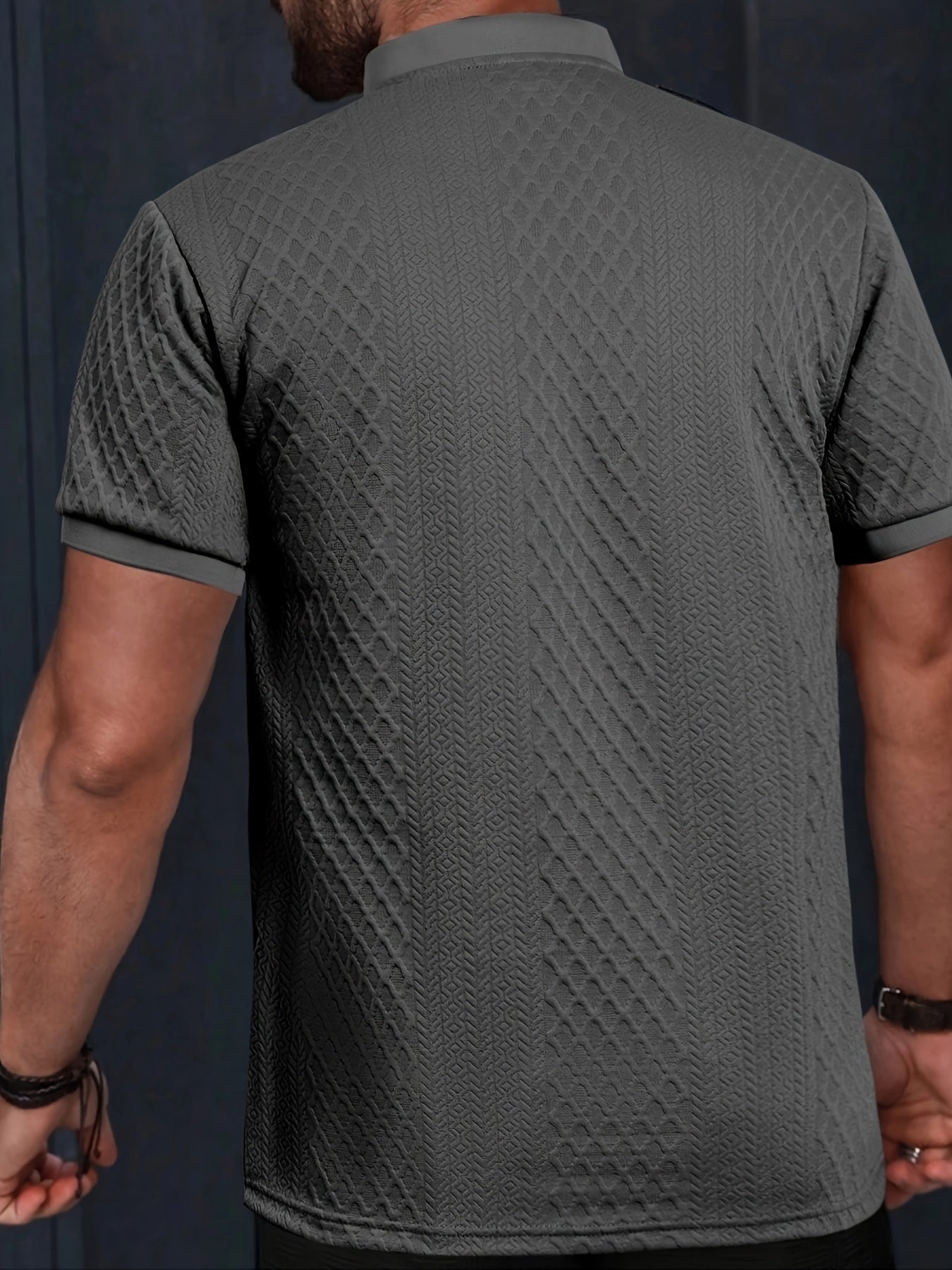 Herren Set – Kurzarm Struktur T-Shirt & Shorts – Sommer Freizeit Outfit