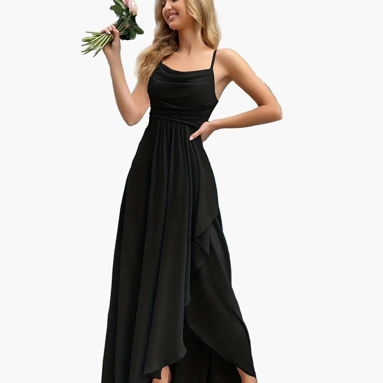 Elegantes Damen-Abendkleid Maxilänge – Stilvolles Fit & Flare Design für festliche Anlässe