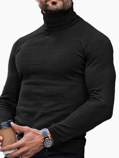 Herren Rollkragenpullover mit modernem Slim-Fit