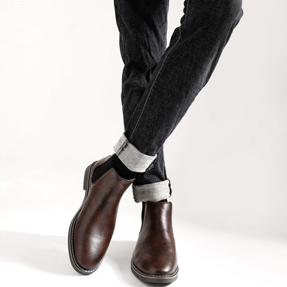 Herren Chelsea Boots mit elastischem Einsatz und Zuglasche