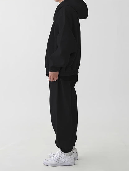 Unisex Trainingsanzug Set mit Reißverschluss Kapuzenjacke und Jogginghose