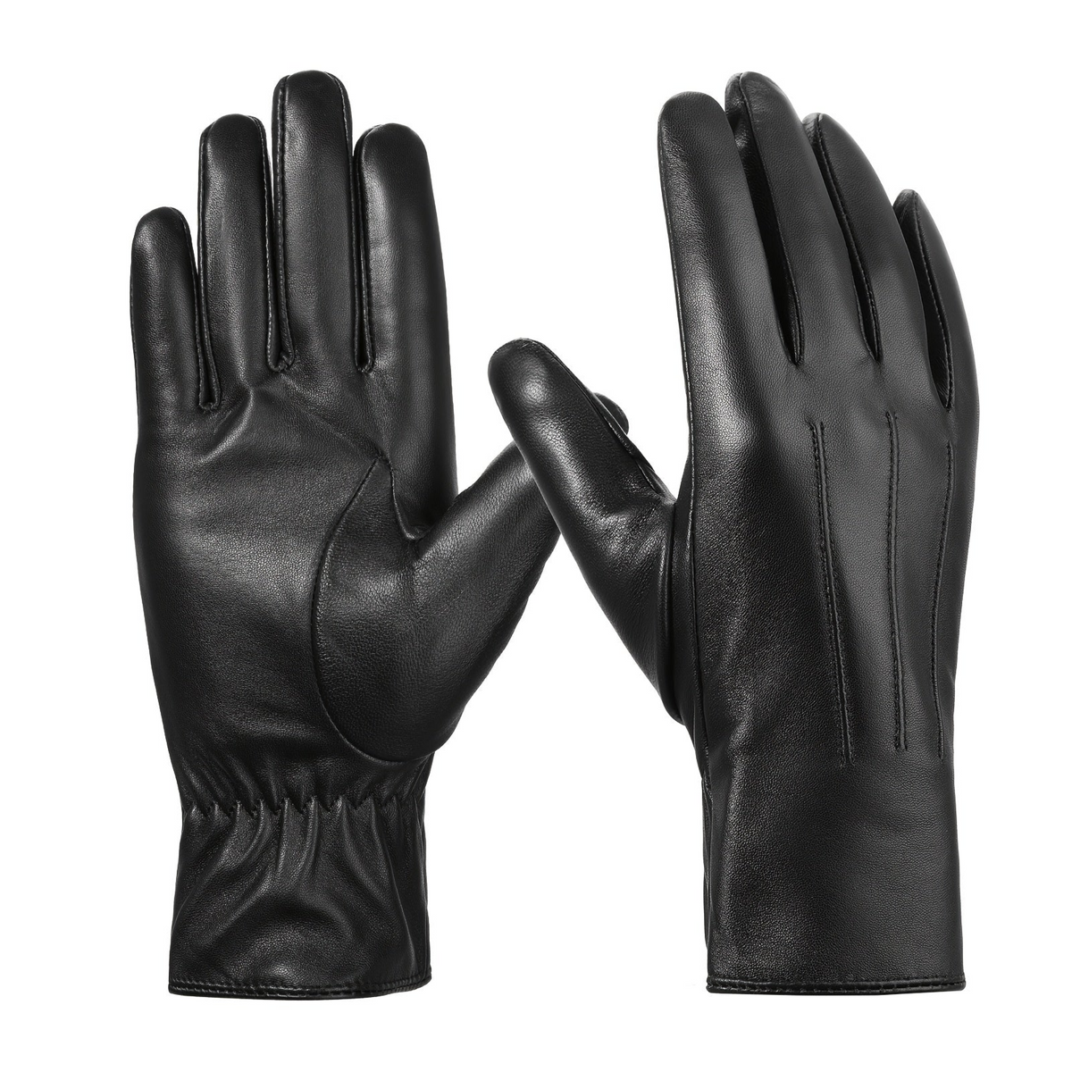 Damen Handschuhe aus weichem Material - Pflaume
