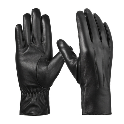 Damen Handschuhe aus weichem Material - Pflaume