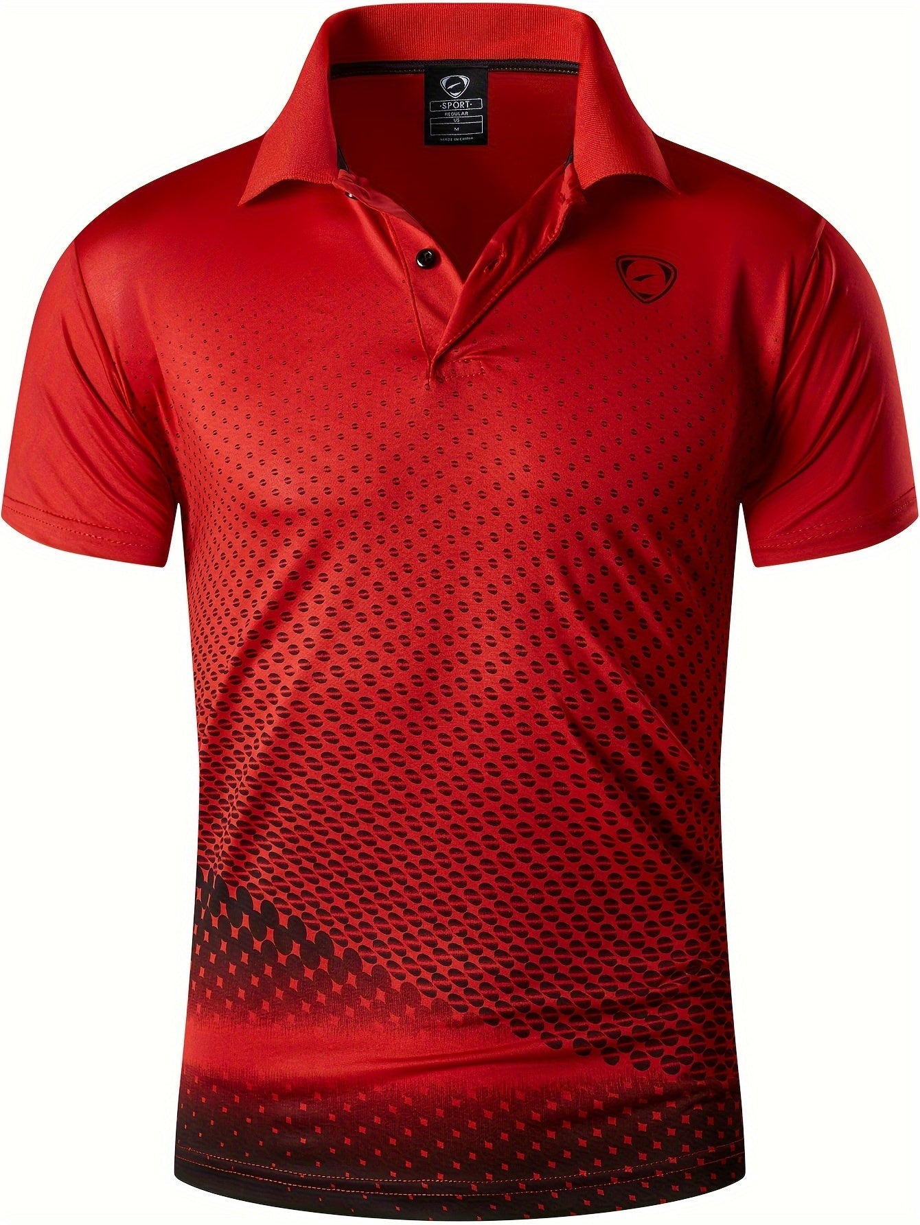 Herren Sport Polohemd mit modernem Grafikdesign – Perfekt für Training, Golf und Freizeit