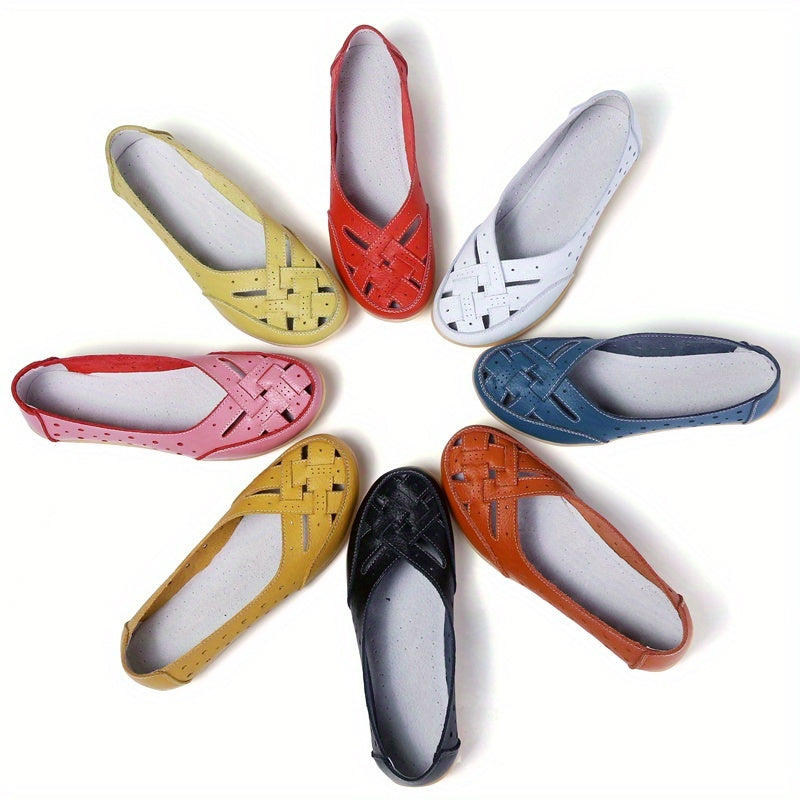 Damen Komfort-Ballerinas mit geflochtenem Design – Bequeme Slipper für Alltag und Freizeit