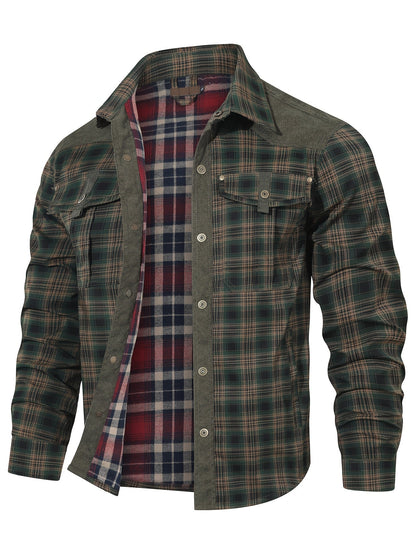 Herren Outdoor Holzfällerhemd im Karomuster – Lässige Arbeitsjacke für Freizeit und Alltag