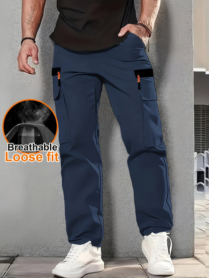 Herren Cargo Hose mit lockerem Schnitt, atmungsaktiv und vielseitig für Alltag und Outdoor
